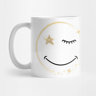 Happy face with stars Mug